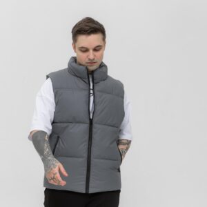 Жилетка без капюшону графітова