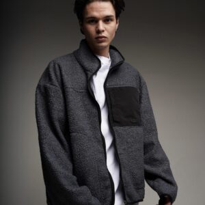 Оверсайз куртка бомбер сіра